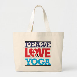 Friedens-, Liebe-und Yoga-Tasche Jumbo Stoffbeutel