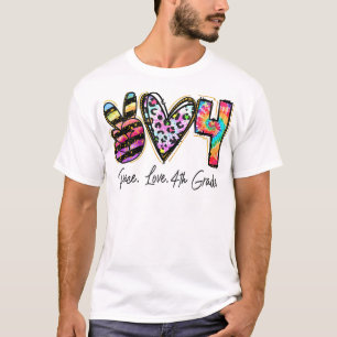 Friedens-Liebe Vierter Grad Dozentin Girl Team 4. T-Shirt