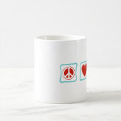 Friedens-Liebe Weimaraners-Plätze Kaffeetasse (Mittel)