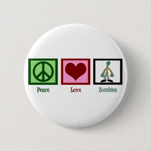Friedens-Liebe Zombies Button