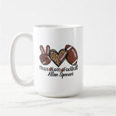 Friedens-, Liebes-, Fußball-Kaffeetasse Kaffeetasse (Links)