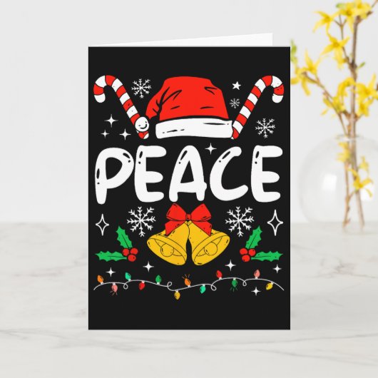 Friedens-Matching Ich komme in Frieden Paare Santa Karte (Gelbe Blume)