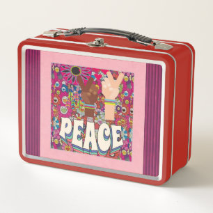 Friedens-Metall-Lunchbox Metall Brotdose