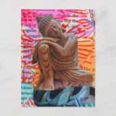Friedens-Mixed-Media-Collage Postkarte (Vorderseite)