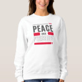 Friedens-Motivations-Design für Druck Sweatshirt (Vorderseite)