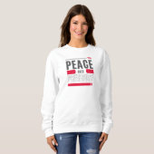 Friedens-Motivations-Design für Druck Sweatshirt (Vorne ganz)