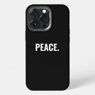 Friedens Schwarz-Weiß-Text minimalistischer Anti-K iPhone 13 Pro Hülle