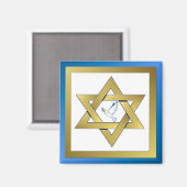 Friedens Taube Davidstern Magnet (Vorderseite/Rückseite)