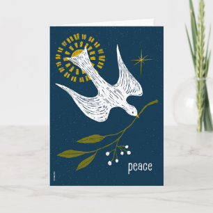 Friedens Taube der Winterferien Feiertagskarte