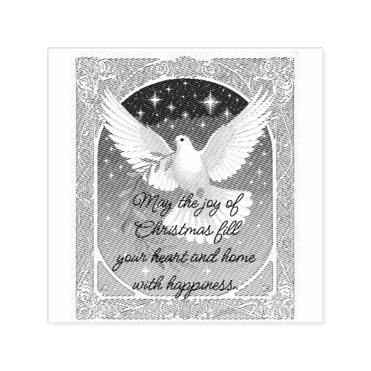 Friedens-Taube mit Olivenzweig-Dekoration Grußkart Permastempel (Design)