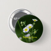 Friedens-u. Liebe-Button Button (Vorne & Hinten)