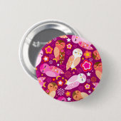 Friedens-u. Liebe-Eulen Button (Vorne & Hinten)
