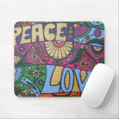 Friedens-u. Liebe-Mausunterlage Mousepad (Mit Mouse)