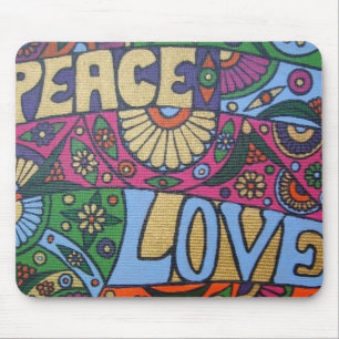 Friedens-u. Liebe-Mausunterlage Mousepad