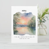 Friedens- und Beruhigungskarte Feiertagskarte (Stehend Vorderseite)