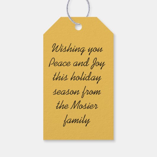 Friedens- und Joystiftmarke Geschenkanhänger (Rückseite)