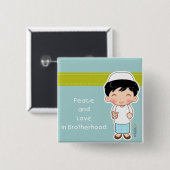 Friedens-und Liebe-Abzeichen Button (Vorne & Hinten)
