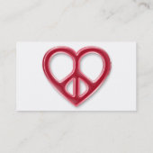Friedens-und Liebe-Rot-Visitenkarte Visitenkarte (Rückseite)