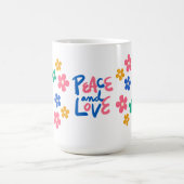 Friedens- und Liebes-Blumen-Tasse Kaffeetasse (Mittel)