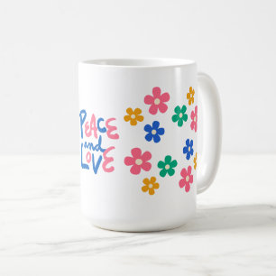 Friedens- und Liebes-Blumen-Tasse Kaffeetasse