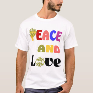 Friedens- und Liebes-Hippie-Männer-T-Shirt T-Shirt