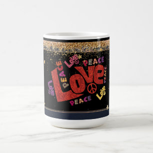 Friedens- und Liebes-Mashup Kaffeetasse