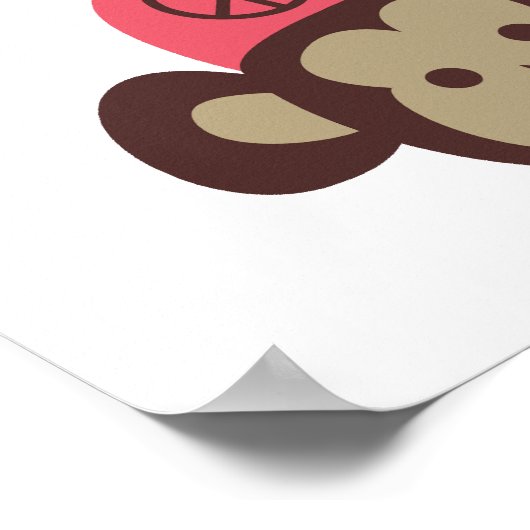 Friedensaffe Poster (Ecke)