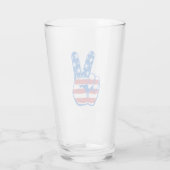 Friedensamerikanisches Flaggenmuster Glas (Rückseite)