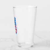 Friedensamerikanisches Flaggenmuster Glas (Links)