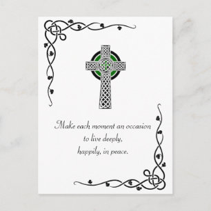 Friedensangebot - Celtic Cross & Borders Postkarte