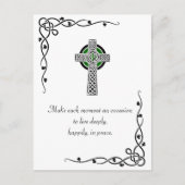 Friedensangebot - Celtic Cross & Borders Postkarte (Vorderseite)