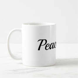 Friedensauflösungseffekt-Typografie Klassischer Be Kaffeetasse