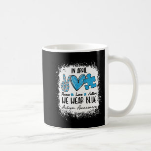Friedensautismus im April tragen wir Blauer für Au Kaffeetasse