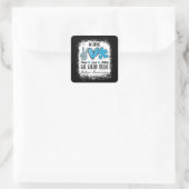 Friedensautismus im April tragen wir Blauer für Au Quadratischer Aufkleber (Tasche)