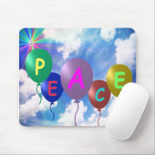 Friedensballone 1-0-1 mousepad (Mit Mouse)