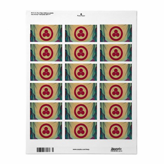 Friedensbanner von Nicholas Roerich Adressaufkleber (Vorne)