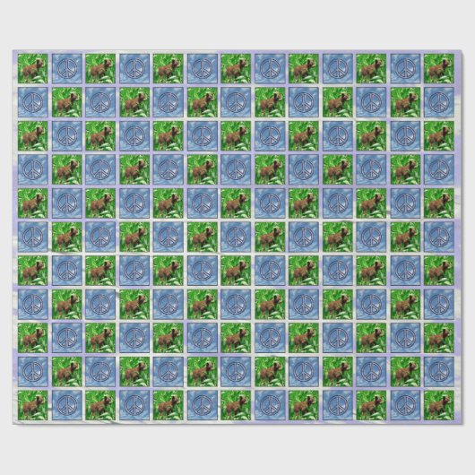 Friedensbärn-Packpapier Geschenkpapier (Flach)