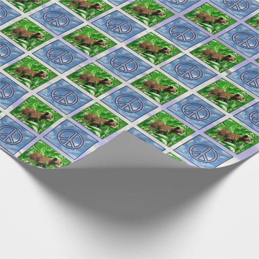 Friedensbärn-Packpapier Geschenkpapier (Ecke)