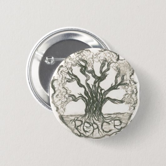 Friedensbaum Button (Vorne & Hinten)