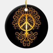 Friedensbaum, -GELB und -SCHWARZES Keramikornament (Hinten)