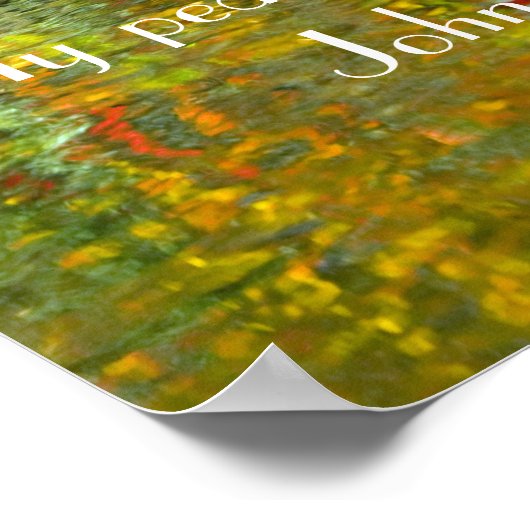 Friedensbibel-Vers John 14:27 Poster (Ecke)