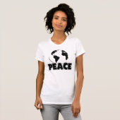 FriedensBlack&White Erde-Licht T-Shirt (Vorne ganz)