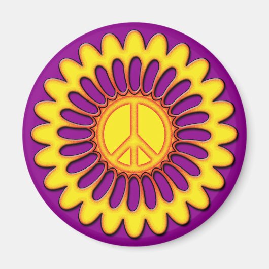 FRIEDENSBLUME MAGNET (Vorne)