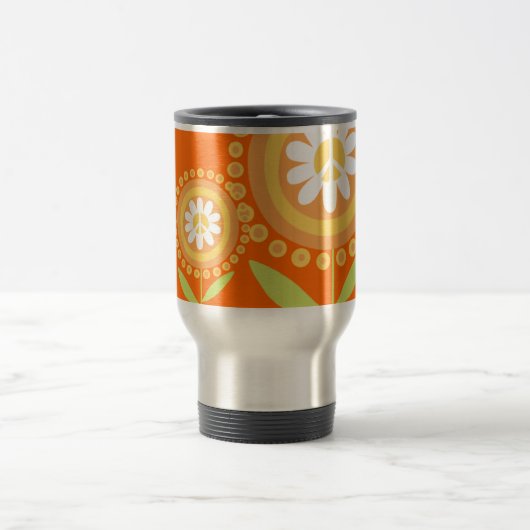 FriedensBlumen-Reise-Tasse Reisebecher (Mittel)