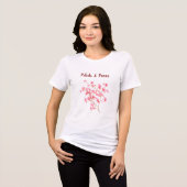 Friedensblüten Tri-Blend Shirt (Vorderseite voll)