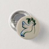 Friedensbotschaft auf Erden Taube der Hoffnung Button (Vorne & Hinten)