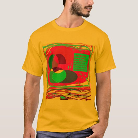 Friedensbotschaft für Festivals mit gemischtem Far T-Shirt (Vorderseite)