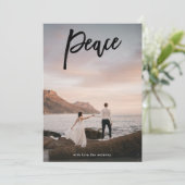 Friedensbriefe Weihnachten Religiöse Fotokarte (Stehend Vorderseite)