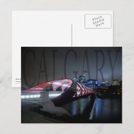 Friedensbrücke, Calgary Postkarte (Vorne/Hinten)