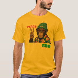 Friedensbruder-Schimpanse-Grafik-T-Shirt - Cooler T-Shirt